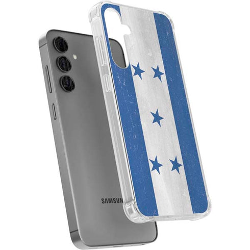 Honduras Flag Distressed Galaxy S24 Plus Clear Case